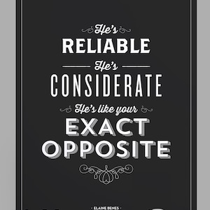 The Exact Opposite Poster 11x17 Seinfeld Quote Print Vintage Retro Typography image 4