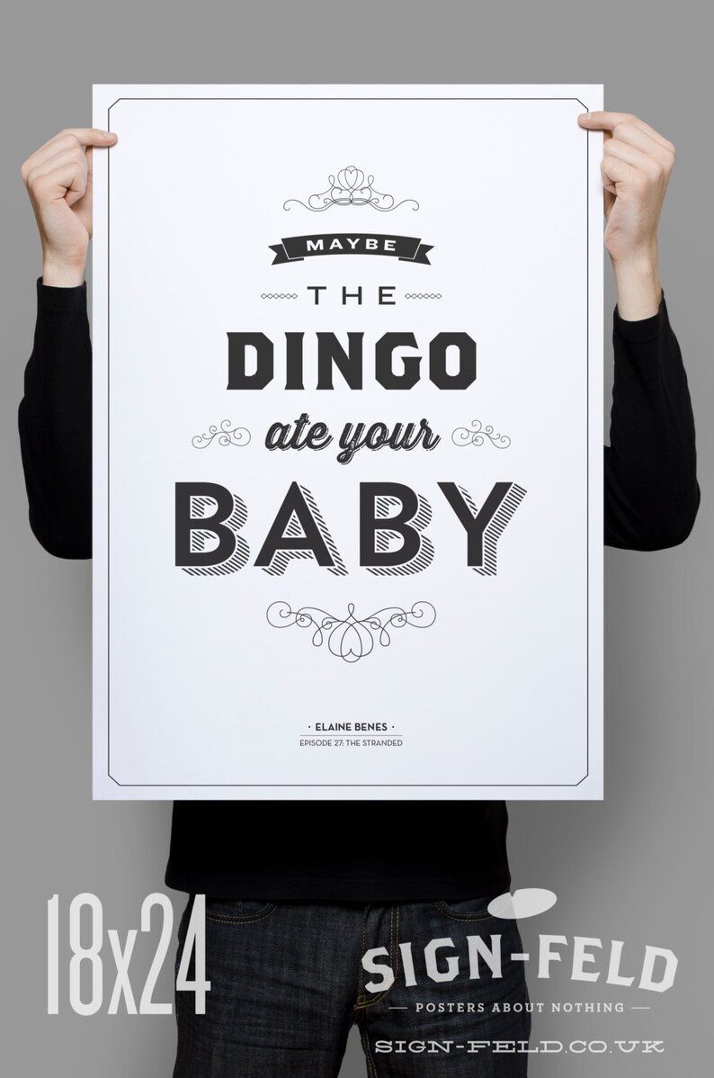Maybe the Dingo Ate Your Baby 11x17 // 18x24 // - Etsy