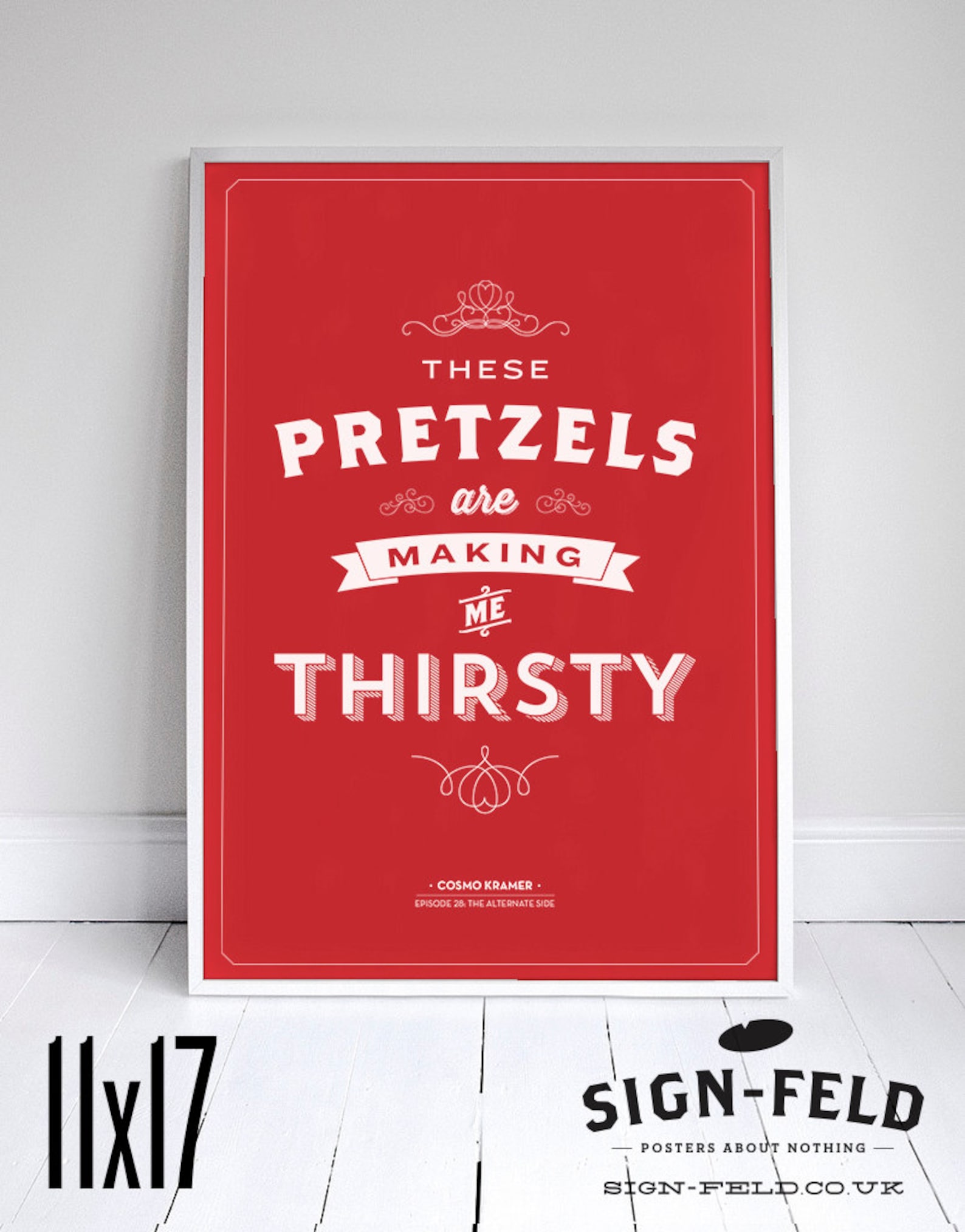 These Pretzels Are Making Me Thirsty Seinfeld Quote Print Foodie 11 X