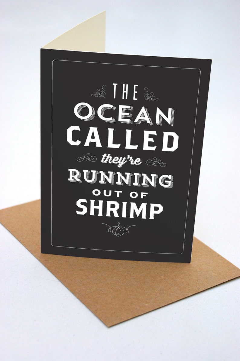The Ocean Called, They're Running Out of Sheep Seinfeld Greeting Card Typography image 1