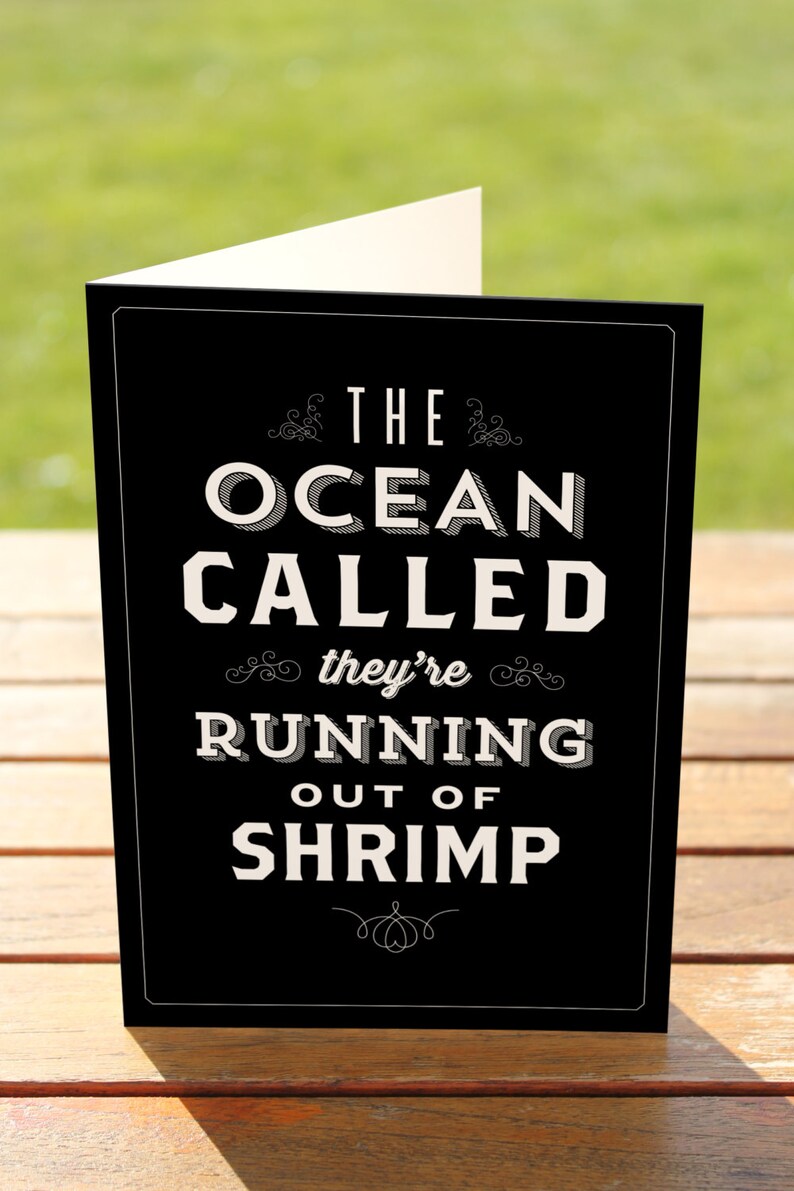 The Ocean Called, They're Running Out of Sheep Seinfeld Greeting Card Typography image 3