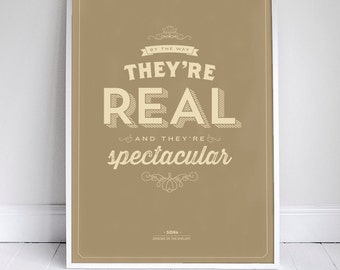 They're Real and They're Spectacular - Seinfeld Print - Signfeld Poster - 11x17" - Home Decor