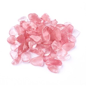 Cherry Quartz Glass Beads Undrilled No Hole Chips 7~24x5~10x1~7mm about 100g JKD