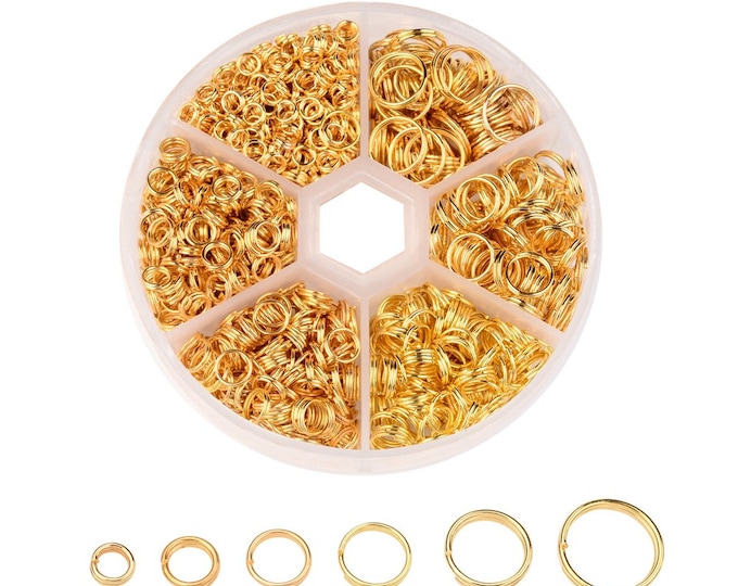 X Split Rings Assorted Sizes In Plastic Size Sorted Box Silver Color B x-split-rings-assorted-sizes-in-plastic-size-sorted-box-silver-color-b