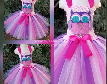 Baulody Children Kids Girl Owl Long Sleeved Cartoon Animal Gauze Princess Tutu Dress Baulody Children Kids Girl Owl Long Sleeved Cartoon Animal Gauze Princess Tutu Dress