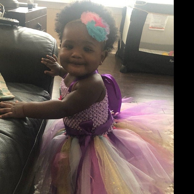 Customizable 2-Piece Set Mermaid Tutu Dress Mermaid Headband First Birthday Party Cake Smash Under The Sea Halloween Baby Infant Toddler