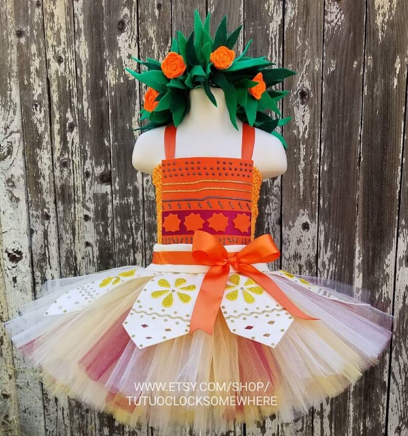 6 Piece Set Moana Tutu Dress Moana Headband First Birthday Party Birthday Outfit Halloween Luau Hawaii Hawaiian Princess Baby Infant Toddler Girls Clothing Clothing Saromotors Com