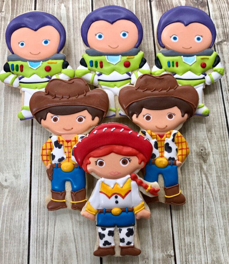 2 Dozen Toy Story Cookies Buzz Cookies Woody Cookies Disney Etsy