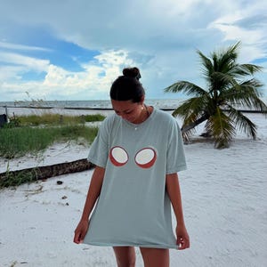 Coconut Bra T-Shirt: Comfort Colors Tropical Vacation Tee
