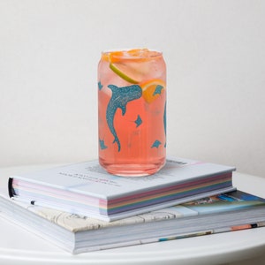 Whale Shark Can-shaped Glass |  Comfy Coconut Beach Bag | Beach Girl | Coconut Girl Cup | Trendy Tropical Ocean