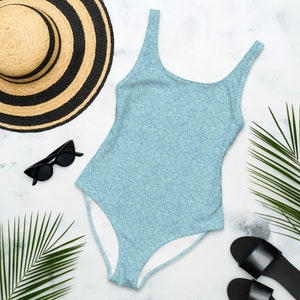 Blue Jellyfish One-Piece Swimsuit