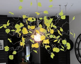 Kit to create a yellow "rose petal" chandelier