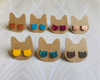 Boucles d’oreilles puces « chat »