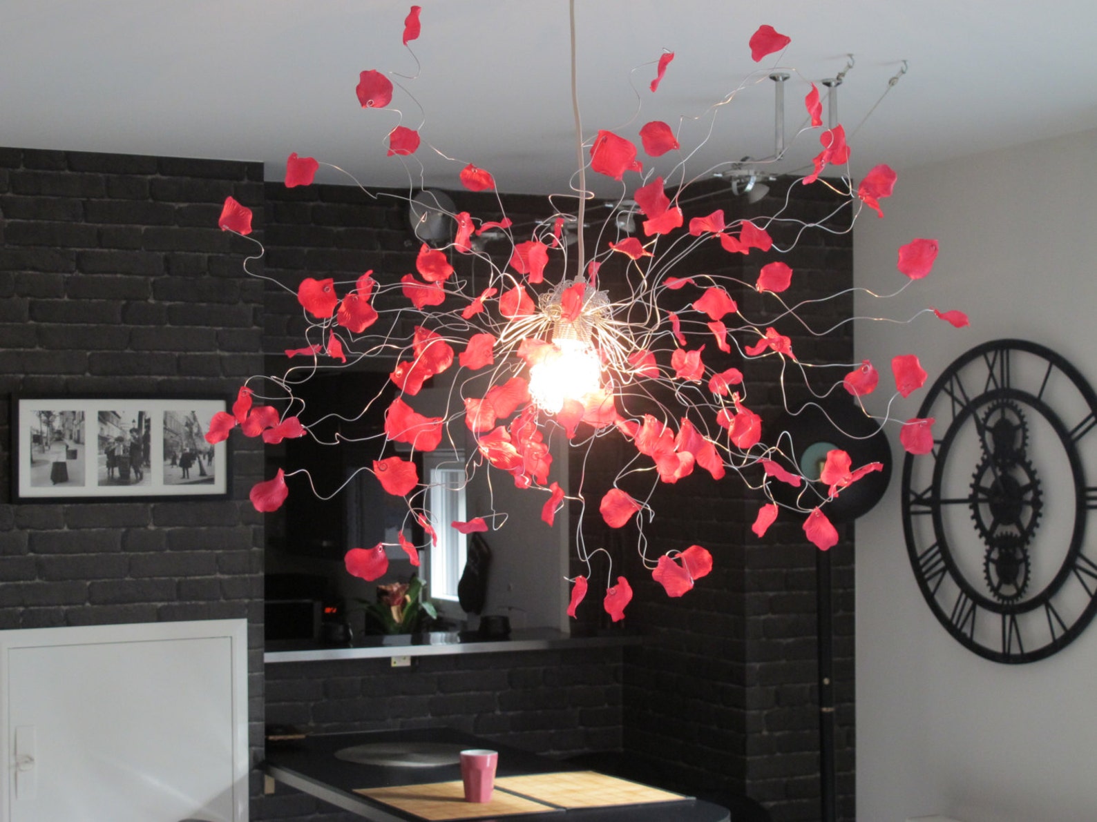Kit chandelier Rose Petals Fushia Etsy