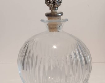 Mikasa Diamond Fire Glass Crystal Decanter Japan Wine Bottle 9"