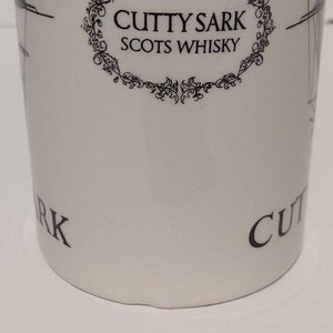 Vintage 1970s Cutty Sark Scots Whiskey Ceramic Pitcher Barware Coastal Decor Vase Made in Japan 6 image 9