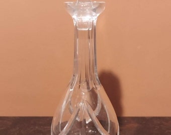 Vintage Stamped Waterford Crystal Decanter Long Stem Cut Glass Lead Crystal Wine Bottle 13"