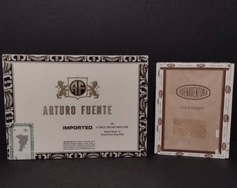 Vintage Arturo Fuent Maduro Wood Cigar Box & Buenaventura Cigar Box