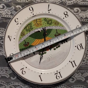 Vintage Villeroy & Boch Naif Porcelain Wall Clock Plate Hubter and Dog Laplau Luxembourg 11 image 9