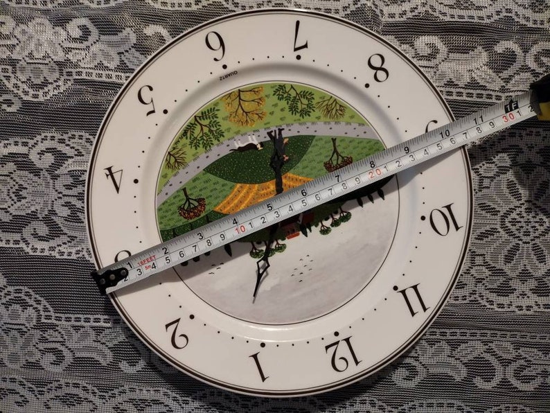 Vintage Villeroy & Boch Naif Porcelain Wall Clock Plate Hubter and Dog Laplau Luxembourg 11 image 9