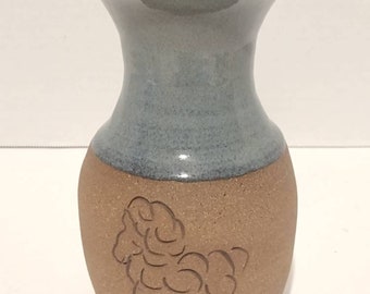 Signed Studio Pottery Ceramic Flower Vase Vessel 7"
