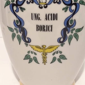Vintage Fashioned by Blair Porcelain Caduceus Apothecary Vase Made in USA 7 image 9