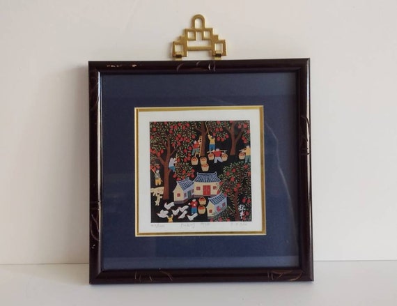 Signed Shi Yiu Ping Asian Art Print 44/1000 