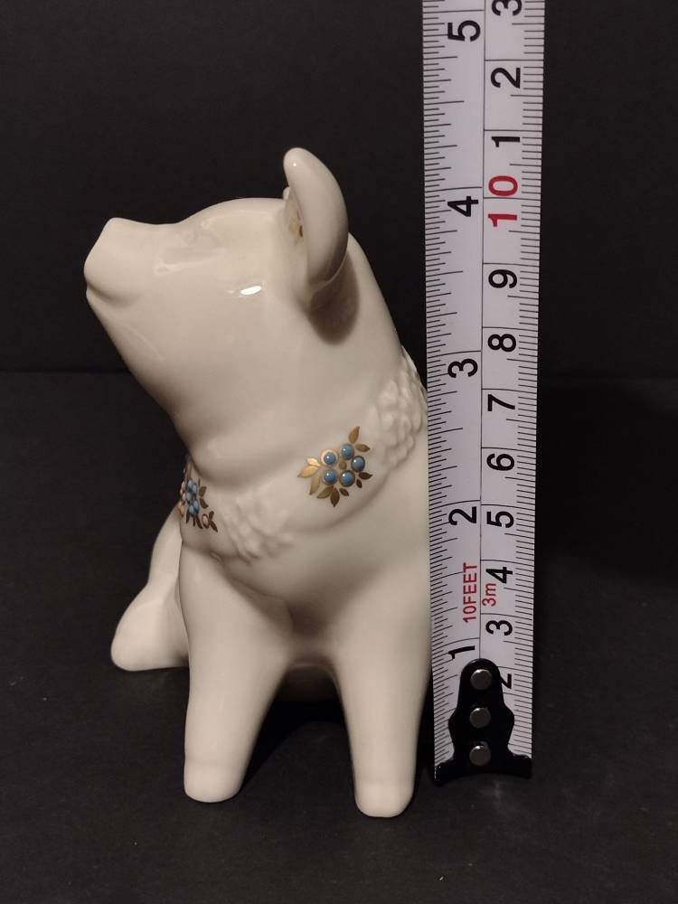 値下げ　希少　美品　LENOX PIGLET 置物　ハート Vintage 1992 Lenox China Jewels Piglet Porcelain Figurine