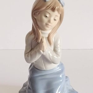 Vintage 1985 NAO by Lladro Porcelain Figurine Guide Me 61G Praying Young Girl 6 image 1