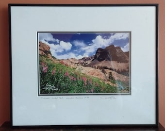 Signed David Wittan Framed Color Photograph Sundial Peak Wasatch Mountains Utah 16x13