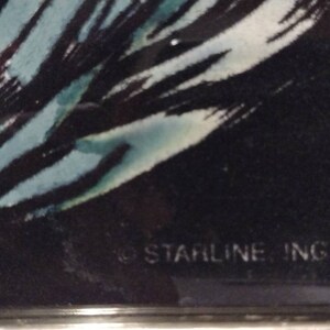 Vintage 1990s Starline Velvet Blacklight Poster Demon Spawn 17x21 image 3