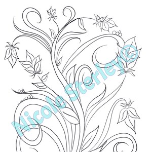 Flower Swirls - Printable Adult Colouring Page - Instant Download Adult Coloring Page - Instant Print Kids Colouring Page