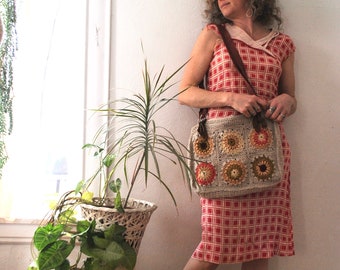 Cotton Crocheted Bohemian Hippie Chic Bag Purse