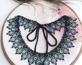 Ukrainische Vyshyvanka Perlen Choker Halskette