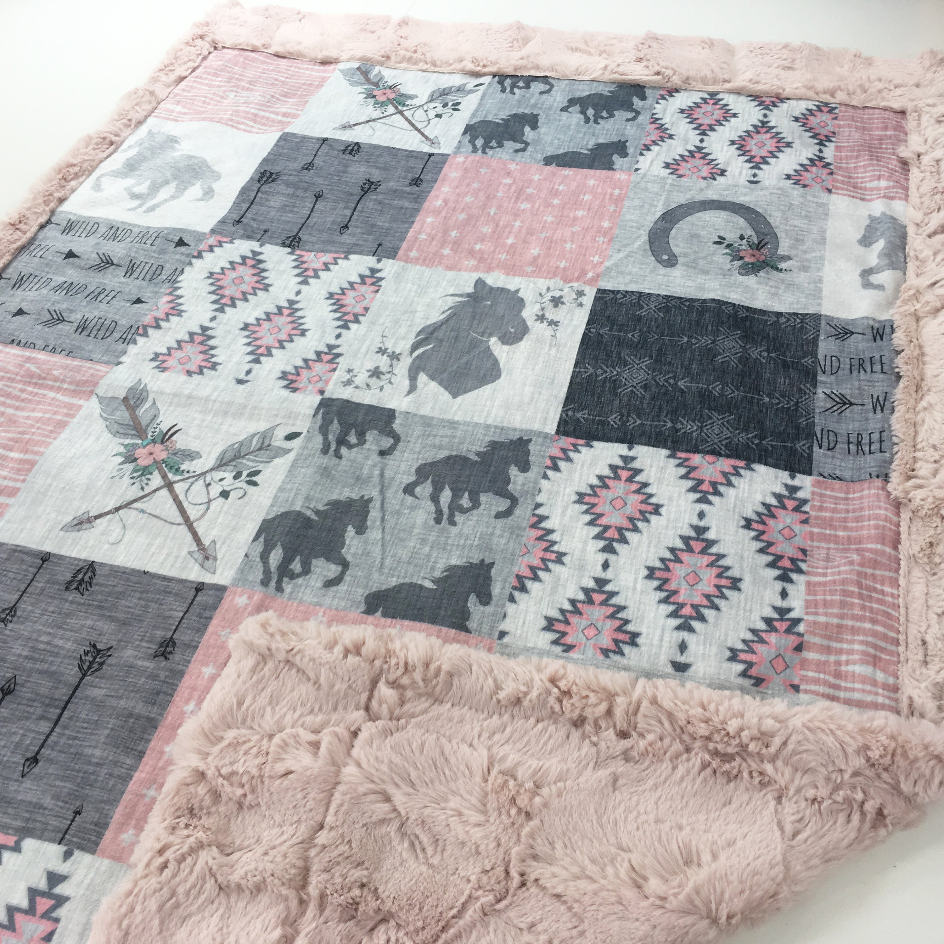 Horse Baby Blanket Horse Baby Gifts Horse Nursery Horse Baby Etsy