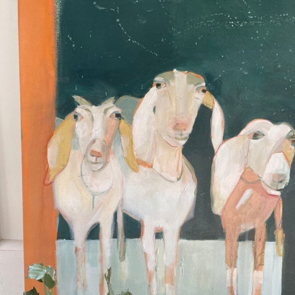 Curious Goats - Original Painting