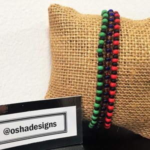 Orishas Stretch Bracelet Ildes de Santo Eleggua Oggun Oshosi Iyawo Lucumi Santeria Yoruba Afrocuban Religion