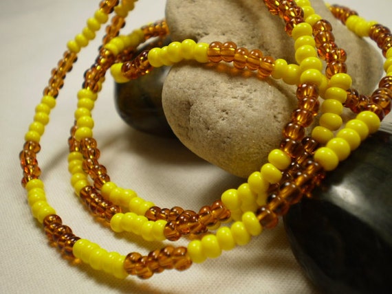 Yellow and gold santeria beads online
