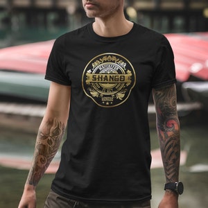 Shango Short Sleeve Men T-Shirt 100% Cotton Santeria Yoruba