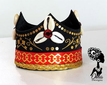 Corona para Eleggua Negra y Roja Orishas Santeria Yoruba Lucumi