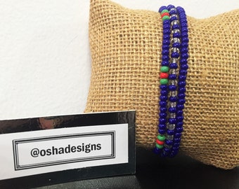 Orishas Stretch Bracelet Ildes de Santo Yemaya Olokun Iyawo Lucumi Santeria Yoruba Afrocuban Religion