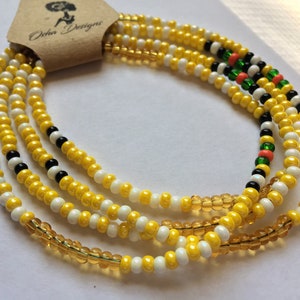Collar de Oshun Ibu Akuaro , Ochun, Orishas, Santeria, Collares de Santo, Religion Lucumi