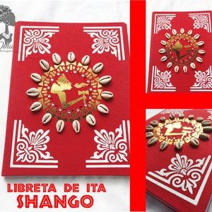 Shango Xango Orishas Libreta Ita Shango Decorated Notebook for Ita Yoruba Lucumi Religion Iyawo