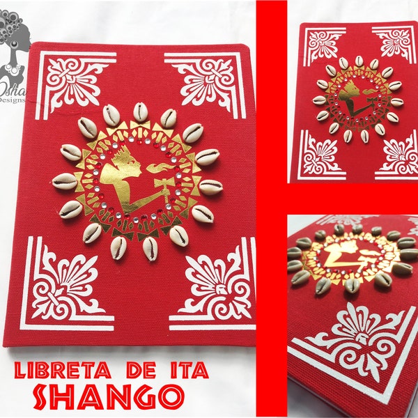 Shango Xango Orishas Libreta Ita Shango Decorated Notebook for Ita Yoruba Lucumi Religion Iyawo