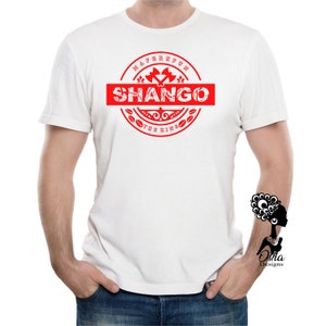 Shango Short Sleeve Men T-Shirt 100% Cotton Santeria Yoruba