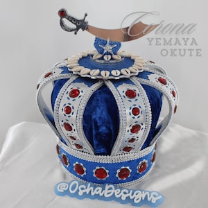 Yemaya Okute Crown Corona Yemaya Blue Crown Santeria Orishas Lucumi AfroCuban Religion
