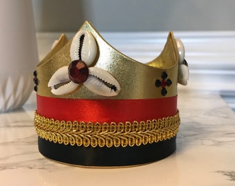 Corona para Eleggua Negra y Roja Orishas Santeria Yoruba Lucumi