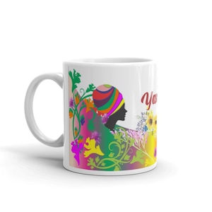 Oya Coffee Mug Yanza African Woman Style Santeria Yoruba Religion Lucumi