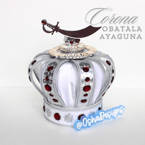 Obatala Ayaguna Krone Corona Obatala Werkzeuge Santeria Orishas AfroCubanische Religion