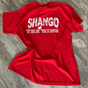 Shango Short Sleeve Men T-Shirt 100% Cotton Santeria Yoruba